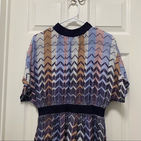 NWT TED BAKER Samii Geo Printed Rib Detail Midi Dress - Picture 11 of 16